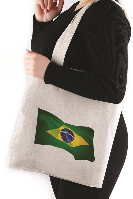 Brezilya Bayraklı Bez Çanta 35*40 Tote Bag TOT92