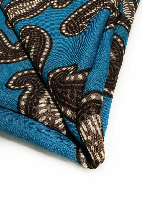 Brook Style Petrol Renk Wool Kaşkol K461