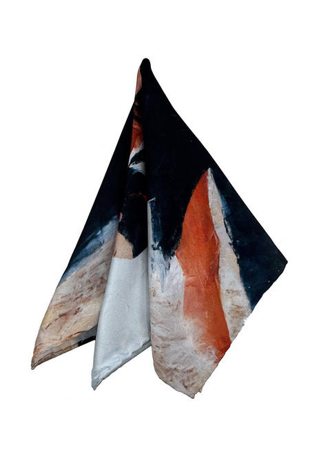 Buz Mavisi Dans Motif Erkek Cep Mendili SPS638-118