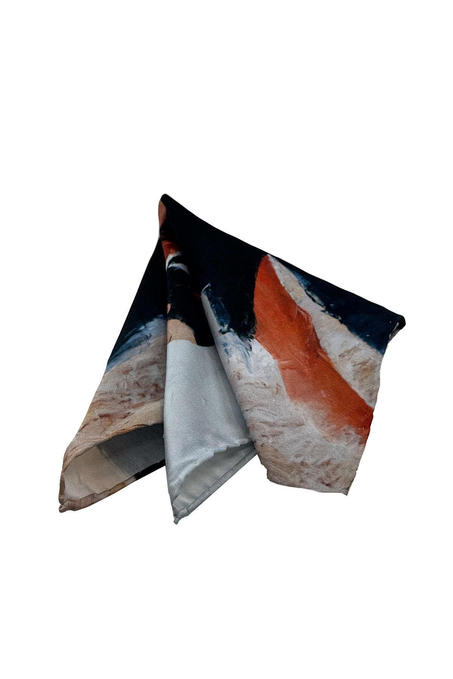 Buz Mavisi Dans Motif Erkek Cep Mendili SPS638-118