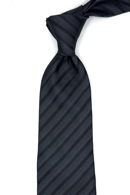 Cavalli Style Füme Çizgi Desen İtalyan İpek Kravat İK1780