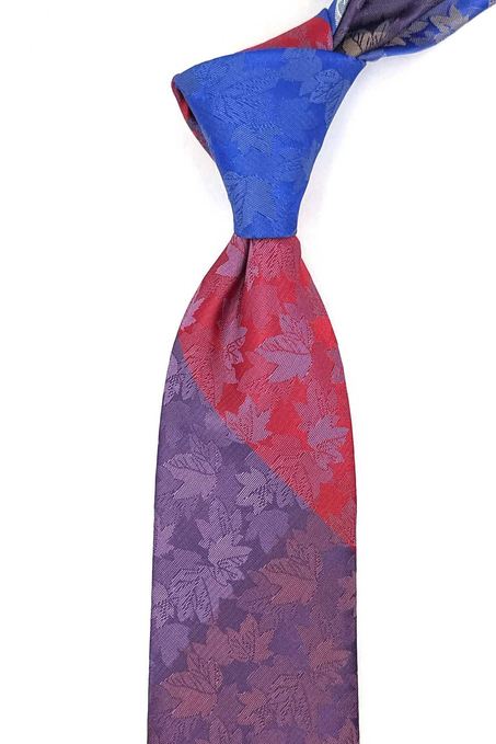 Çiçek Desen Çok Renkli Patchwork Kravat KK13250