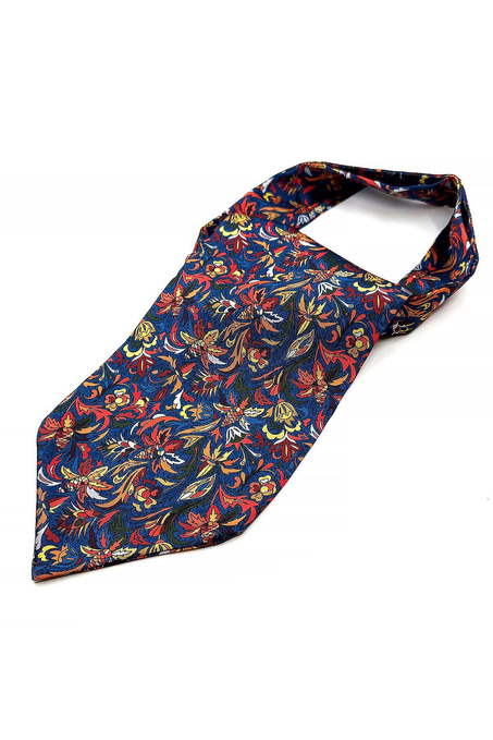 Çok Renkli Çiçek Desen Erkek Fular K421