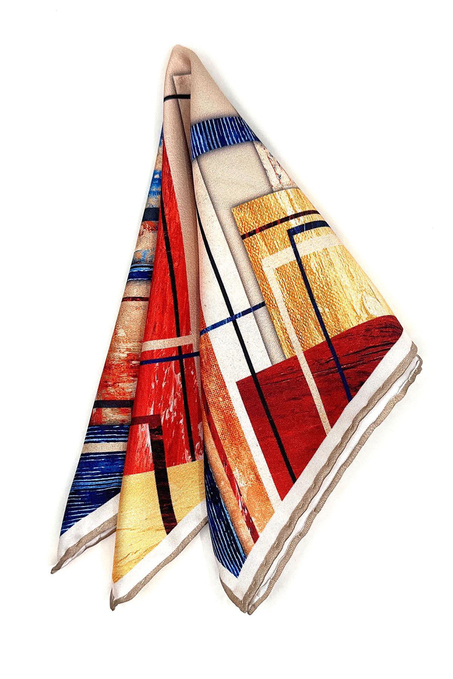 Çok Renkli Kare Desen Erkek Cep Mendili SPS595-63