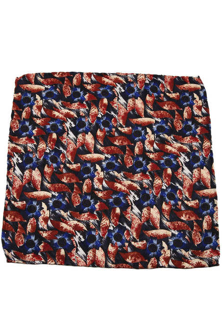 Çok Renkli Motif Baskılı İpek Mendil SPS152