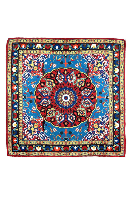 Çok Renkli Motif Desen Erkek Cep Mendili SPS606-86