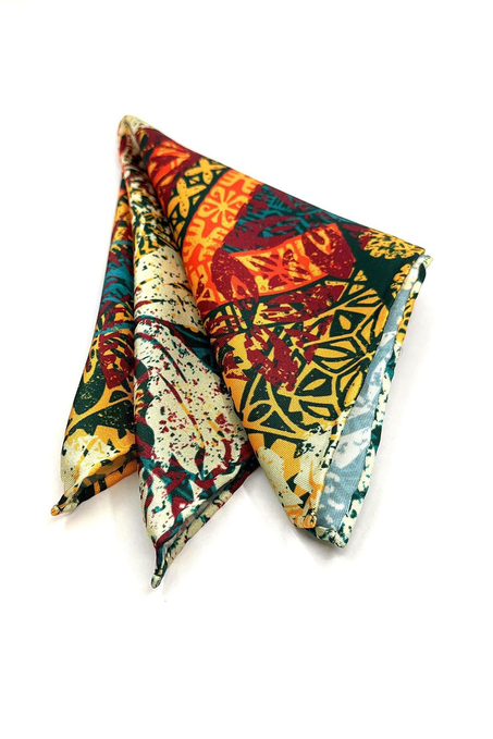 Çok Renkli Motif Desen Erkek Cep Mendili SPS592-67