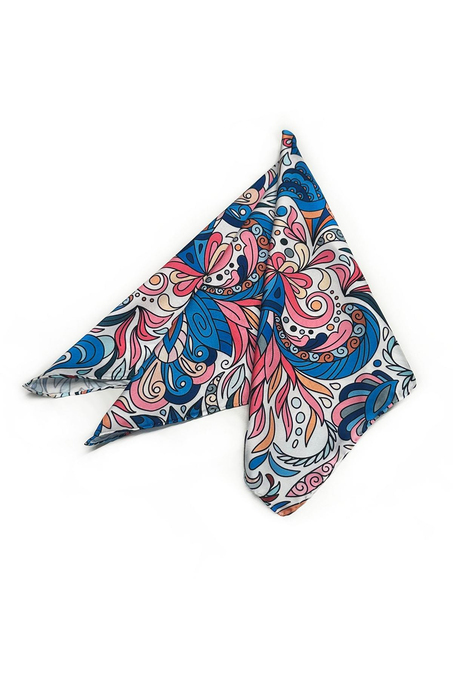 Çok Renkli Motif Desen Fular Bandana 55-55 cm KDNF02