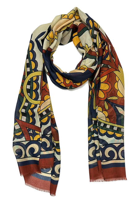 Cornelia Style Çok Renkli İtalyan Modal Kaşkol MDL42