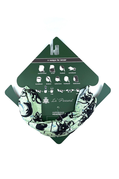 Dolphin & Octopus Yeşil Bandana BND45