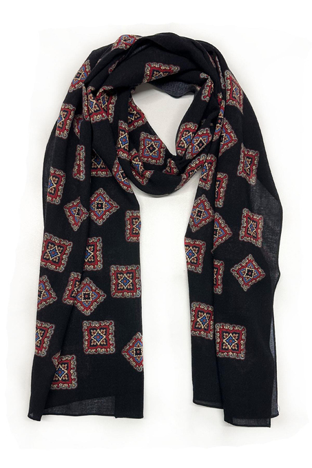 Drayton Style Siyah Wool Kaşkol K474