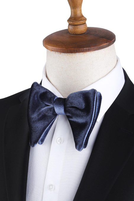 Füme Büyük Kadife Papyon P1697