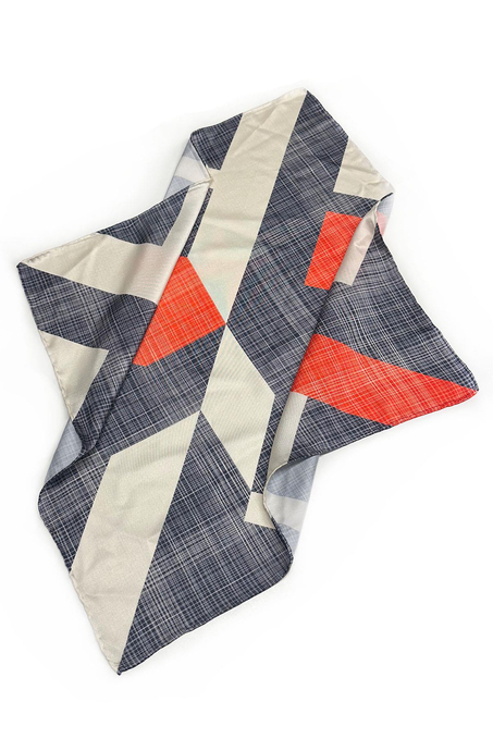 Füme - Krem Motif Desen Fular Bandana 55-55 cm KDNF04