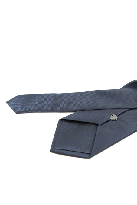 Füme Reps Dokulu Düz Mendilli Klasik Kravat KK13175