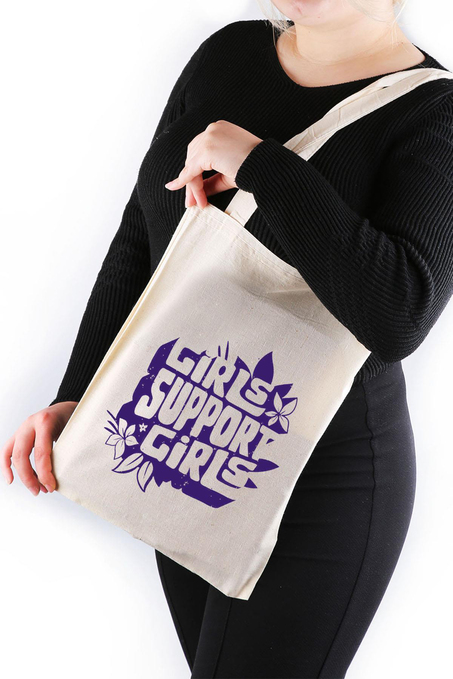 Girls Support Girls Bez Çanta 30*40 Tote Bag TOT08