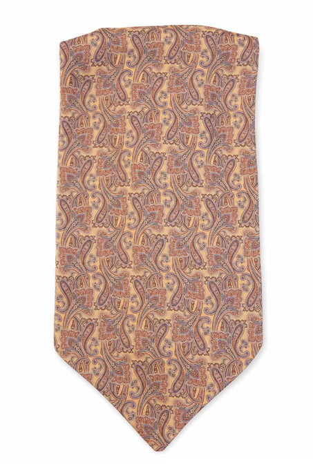 Gold Şal Desen Ascot Kravat K683
