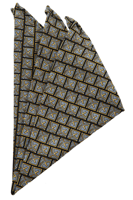 Gri Motif Baskılı İpek Mendil SPS176