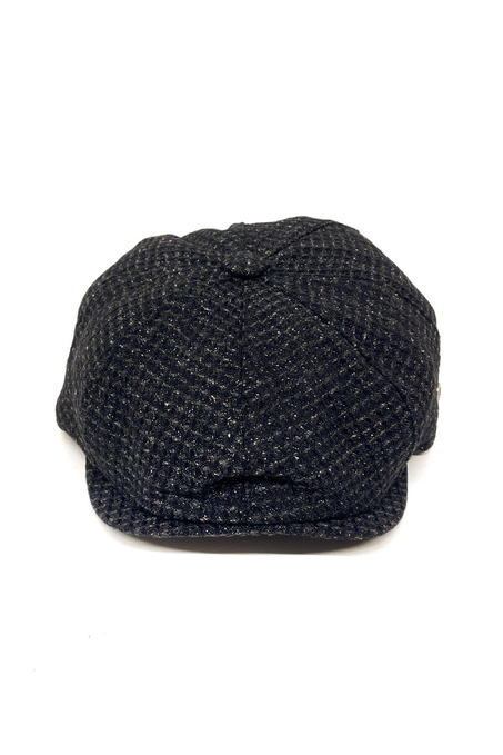 Gri - Siyah Yün Erkek Kasket Şapka KST58
