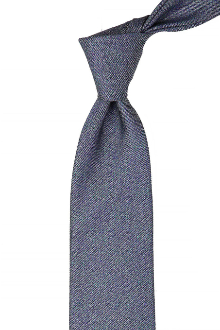 Gri - Yeşil Kum Desen Mendilli Klasik Kravat KK10505