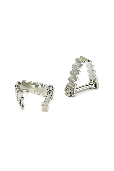 Gümüş Renk Çıtçıtlı Exlusive Erkek Kol Düğmesi KD1621