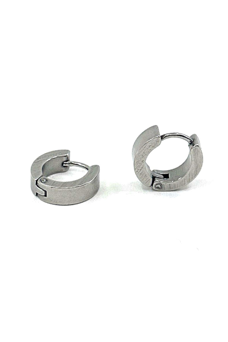 Gümüş Renk Yuvarlak Unisex Küpe EAR19