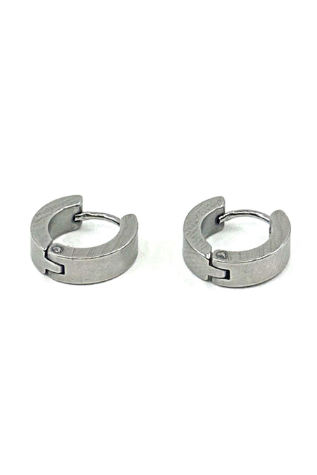 Gümüş Renk Yuvarlak Unisex Küpe EAR19