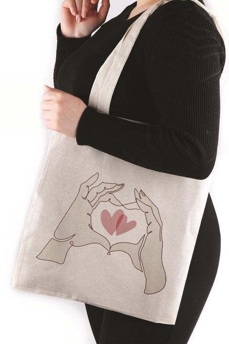 Hand Heart Bez Çanta 35*40 Tote Bag TOT94