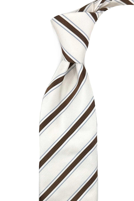 Herrick Style Beyaz Çizgi Desen İtalyan İpek Kravat İK1986