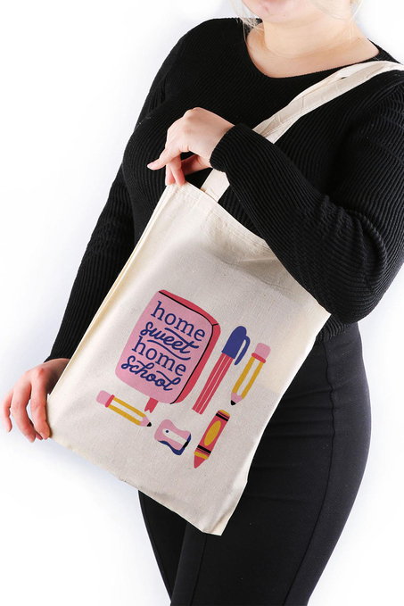 Home Sweet Home School Bez Çanta 30*40 Tote Bag TOT58