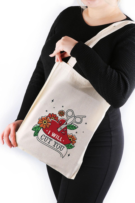 I Will Cut You Bez Çanta 30*40 Tote Bag TOT21