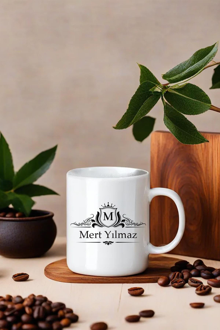 İsme Özel Motifli Ad Soyad Yazılı Kupa Bardak KSL31