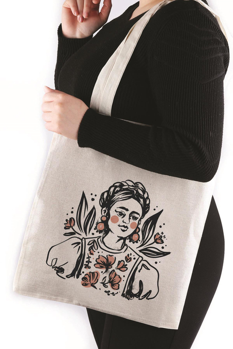 Kadın Figürlü Bez Çanta 35*40 Tote Bag TOT93