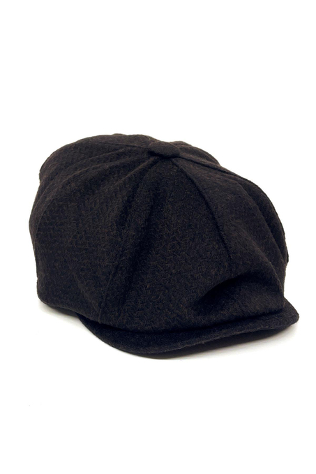 Kahve - Lacivert Yün Erkek Kasket Şapka KST51