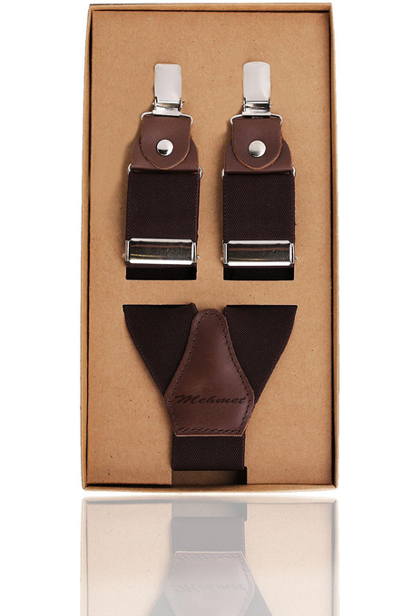 Kahve Renk İsme Özel Pantolon Askısı 