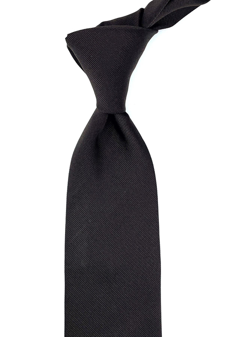 Kahverengi Diagonal İtalyan Düz İpek Kravat İK1294