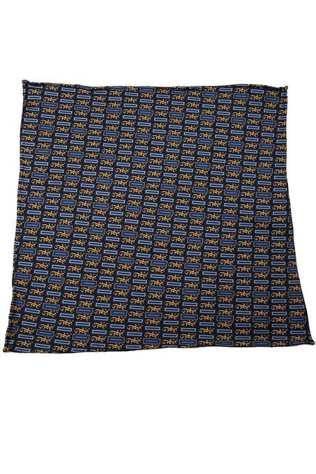 Kahverengi Motif Baskılı İpek Mendil SPS392