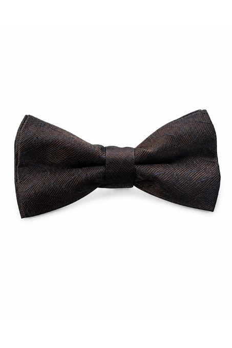 Kahverengi Motif İpek Papyon SB249