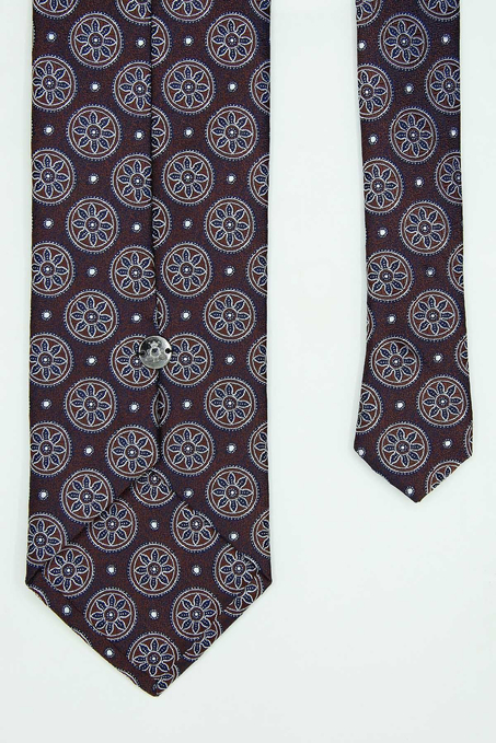 Kahverengi Motif Kravat