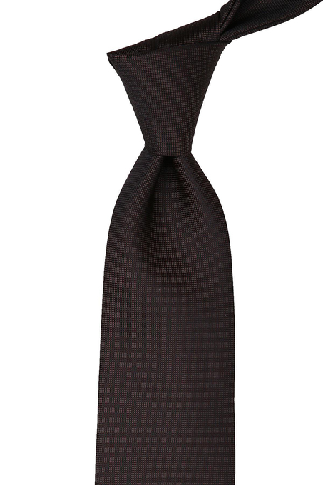 Kahverengi Nokta Desen Mendilli Klasik Kravat KK10249