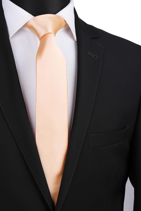 Kavun İçi Düz Slim Saten Kravat SK4515