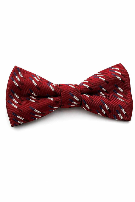 Kırmızı Motif İpek Papyon SB204