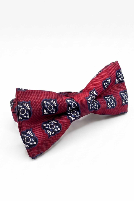 Kırmızı Motif İpek Papyon SB208