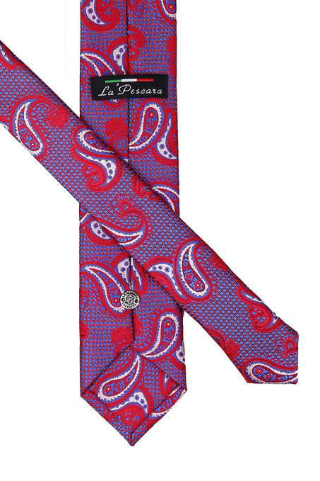 Kırmızı Şal Desen Slim Kravat SK6699
