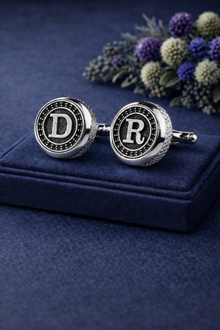 Kişiye Özel Harfli Kol Düğmesi KDG632