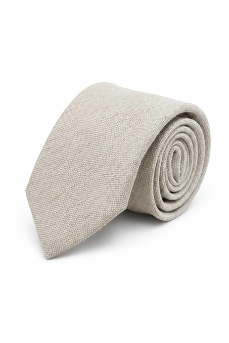 Krem Klasik Keten Kravat KK13848