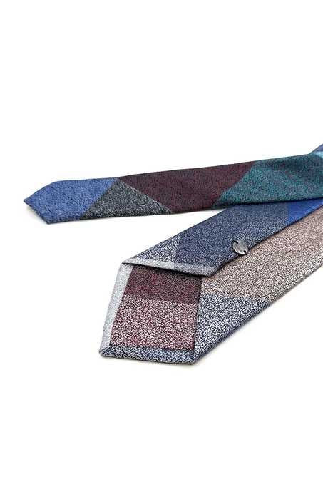 Kum Desen Çok Renkli Patchwork Klasik Kravat KK13410