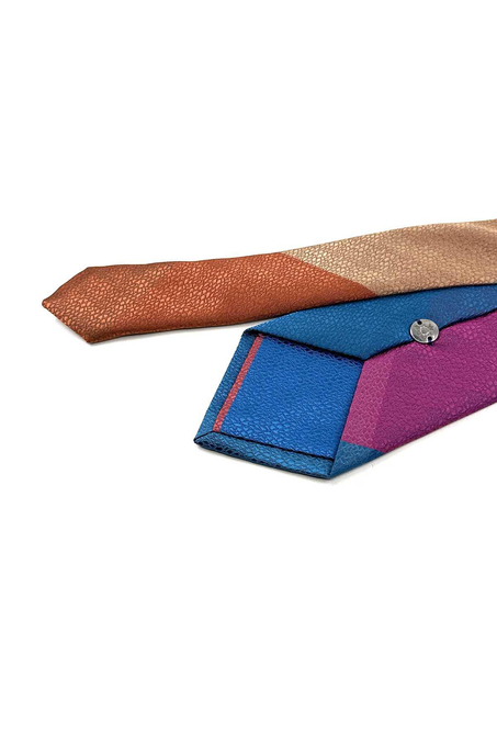 Kum Desen Çok Renkli Patchwork Kravat KK13238