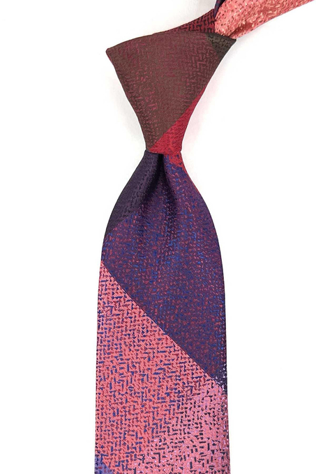 Kum Desen Çok Renkli Patchwork Kravat KK13228