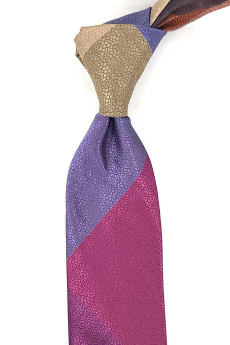 Kum Desen Çok Renkli Patchwork Kravat KK13238