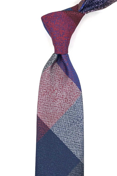 Kum Desen Çok Renkli Patchwork Kravat KK13224